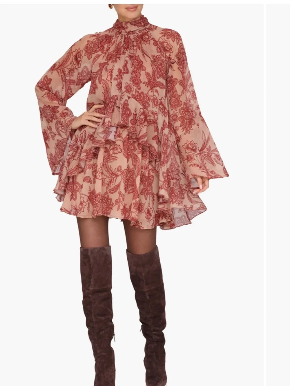 pink a line dress Pink Crepe A Line Midi Dress With Bow Straps